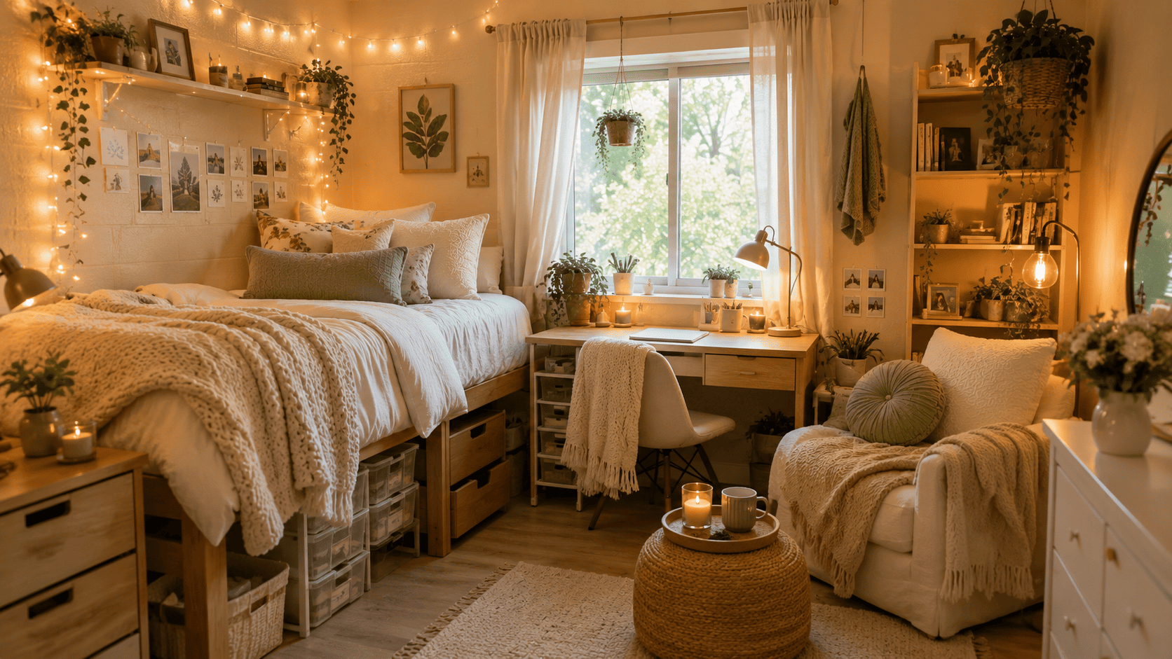 Dorm Room Decor Ideas That Make a Tiny Cramped Space Feel Like an Actual Home