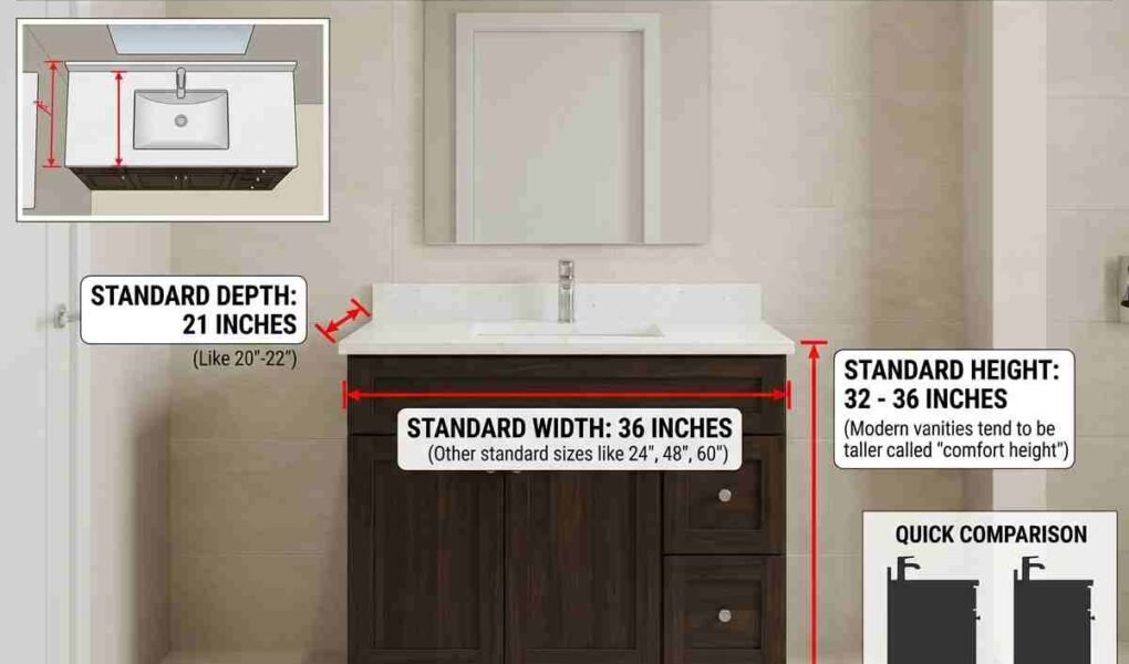 Standard Bathroom Vanity Depth: The Complete Dimension Guide