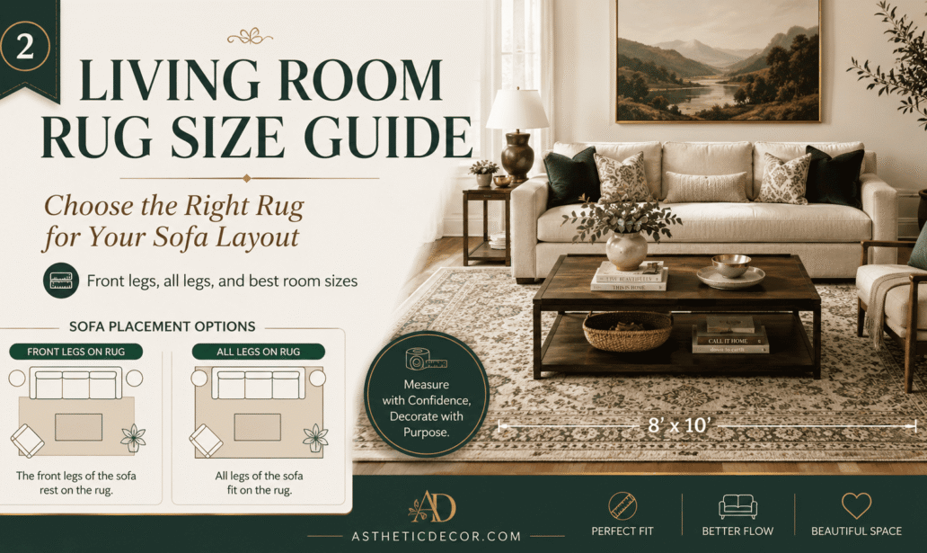 Living Room Rug Size Guide: How to Choose the Right Rug for Your Sofa Layout