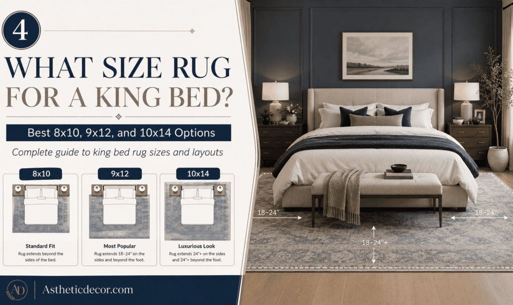What Size Rug for a King Bed? Best 8x10, 9x12, and 10x14 Options