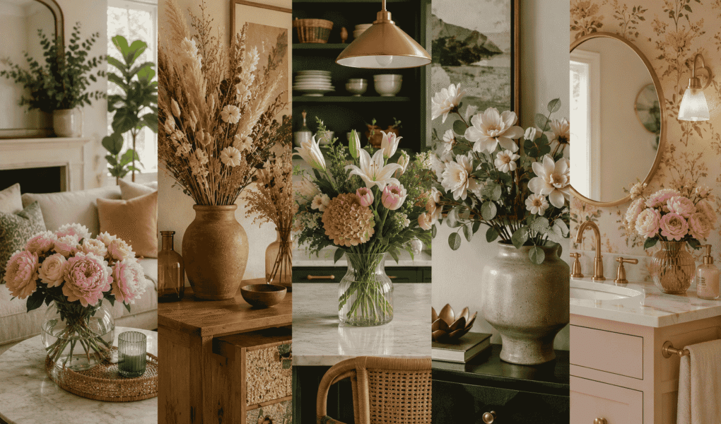 Flower Home Decor Ideas: Fresh, Dried, and Artificial Arrangements for Every Room and Aesthetic