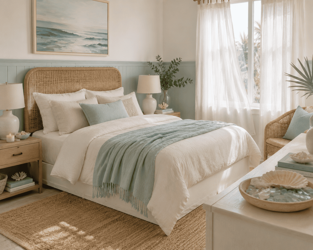 Ocean Theme Decor: How to Create a Coastal Bedroom & Feminine Living Room