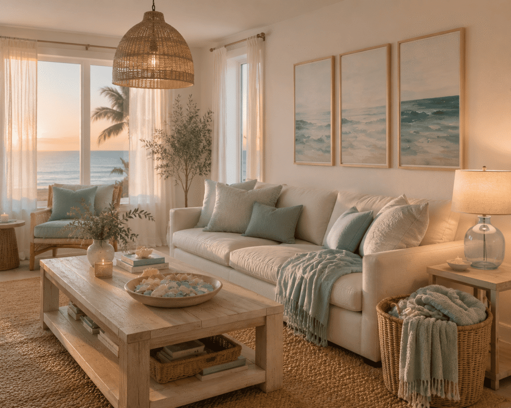 Ocean Theme Decor: How to Create a Coastal Bedroom & Feminine Living Room