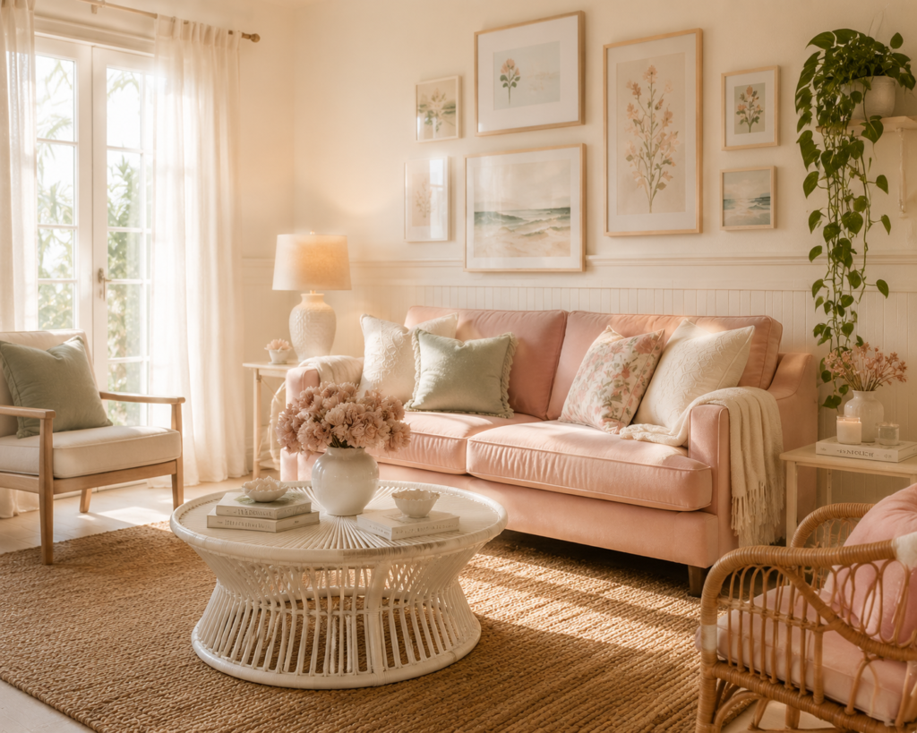 Ocean Theme Decor: How to Create a Coastal Bedroom & Feminine Living Room
