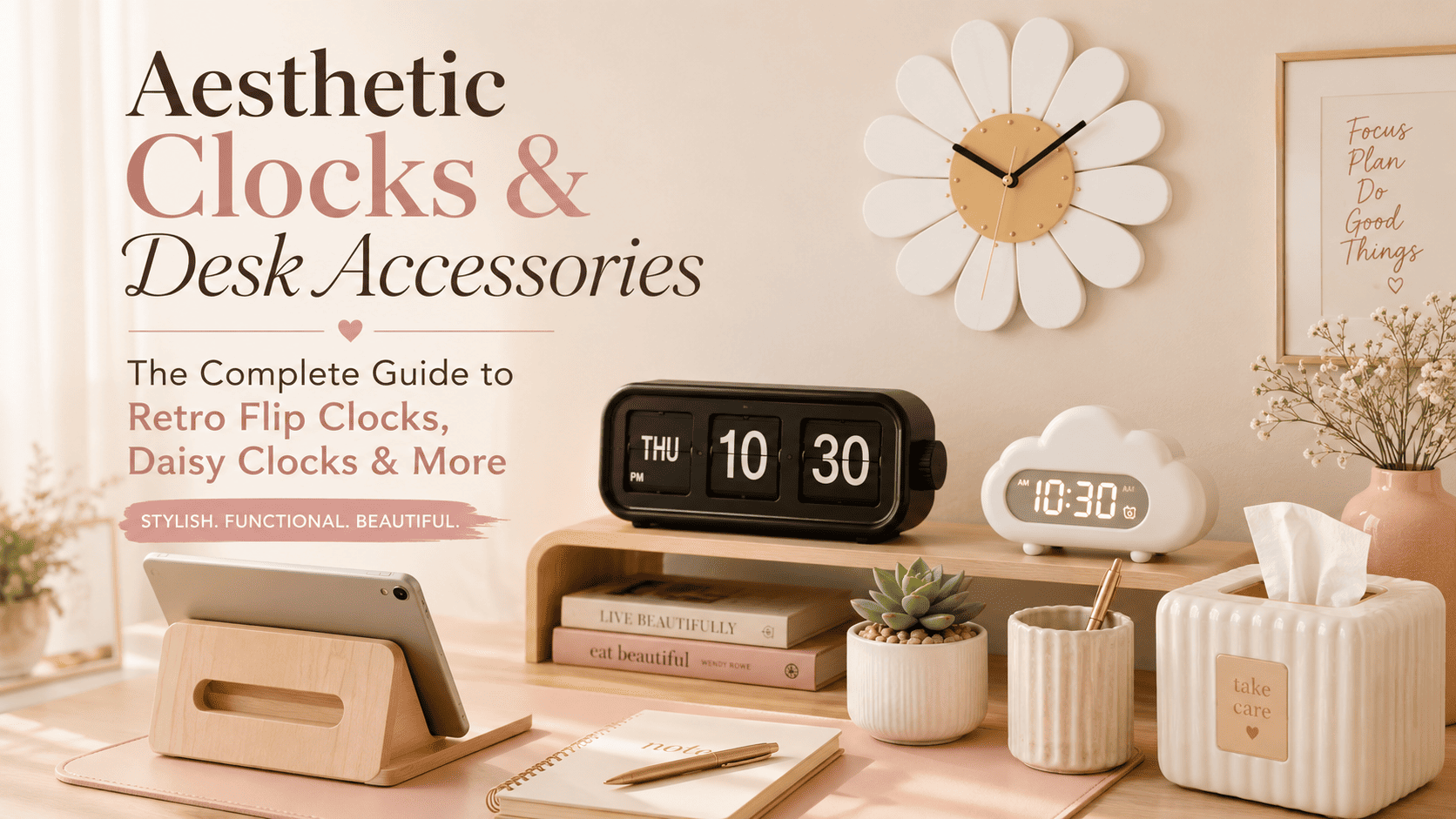 Aesthetic Clocks & Desk Accessories: The Complete Guide to Retro Flip Clocks, Daisy Clocks & More