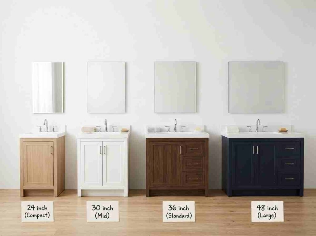 Common Bathroom Vanity Sizes: The Complete Reference Guide