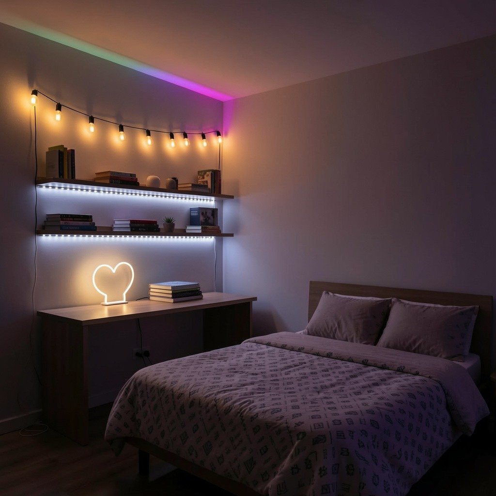 Aesthetic Neon Signs & Fairy Lights: The Complete Bedroom Lighting Guide