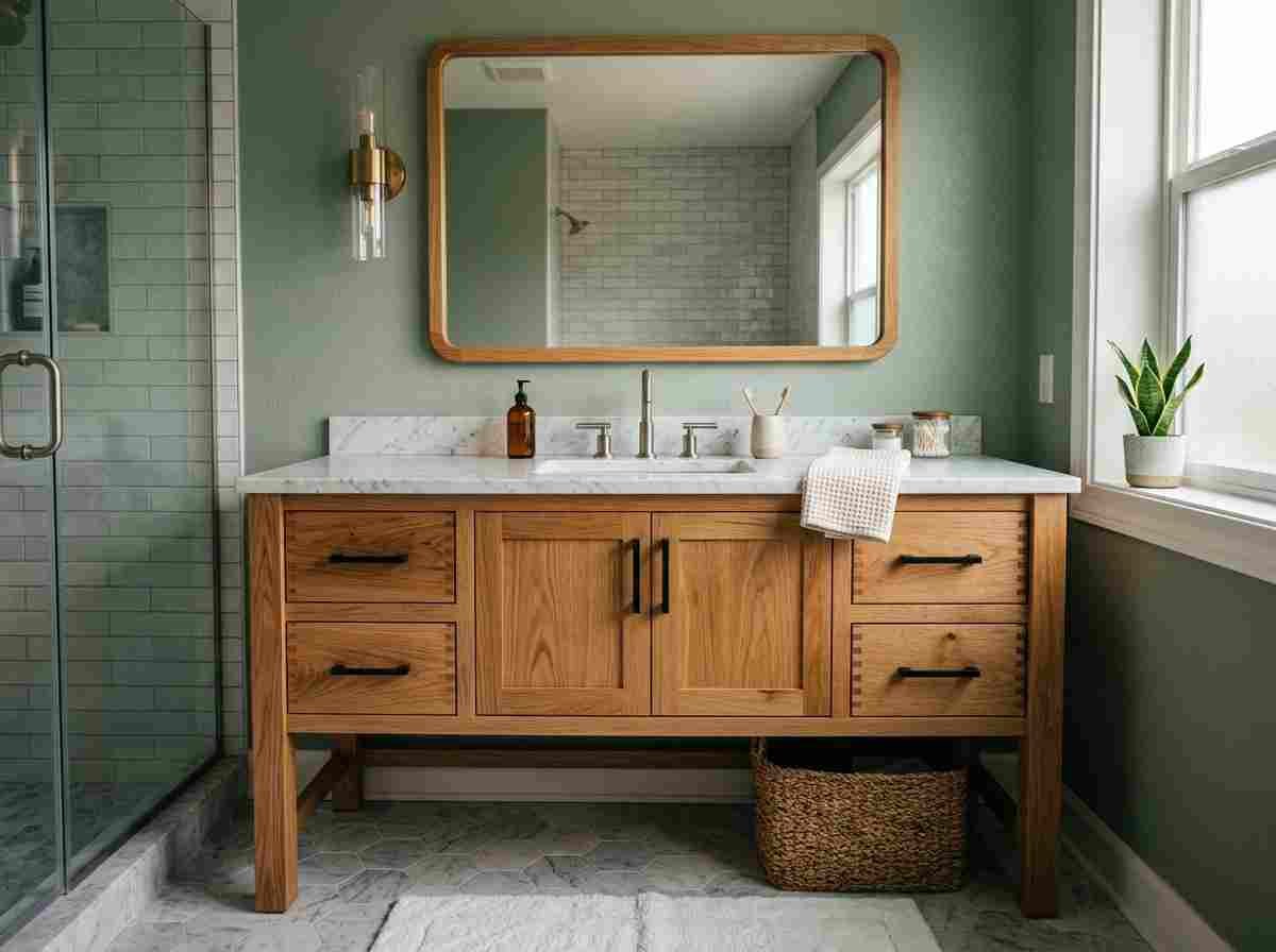 How to Update an Oak Bathroom Vanity